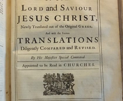 John Baskett was a prominent English printer who held the exclusive royal patent to print the King James Bible in the early 18th century. While his shop printed Bibles in several years, including 1738, he is most famous for his monumental—yet notoriously error-filled—1717 edition.