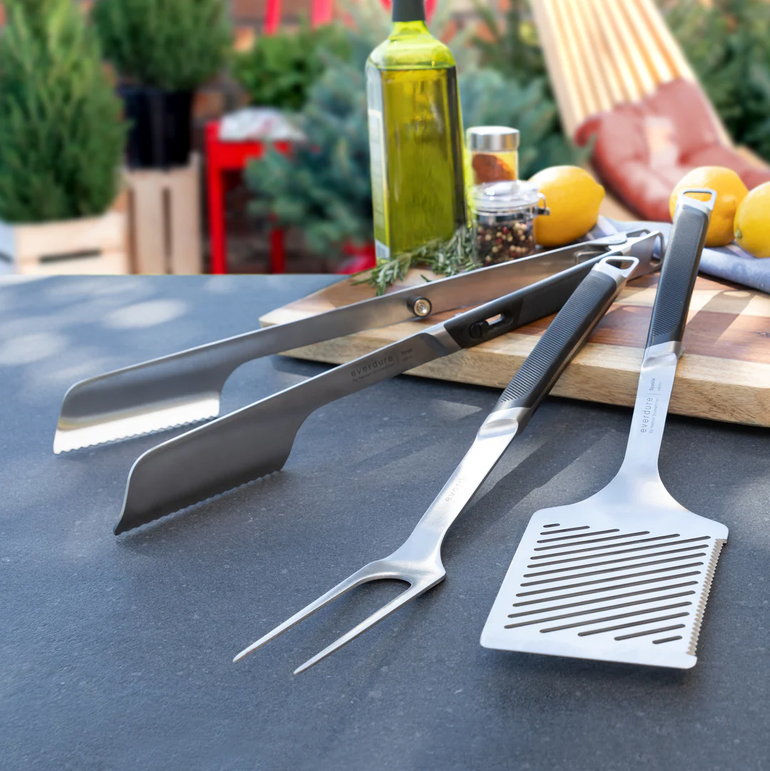 Braai master tong cooking set stainless steel