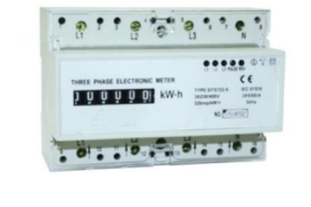 A three-phase kilowatt-hour (kWh) meter DTS722-100