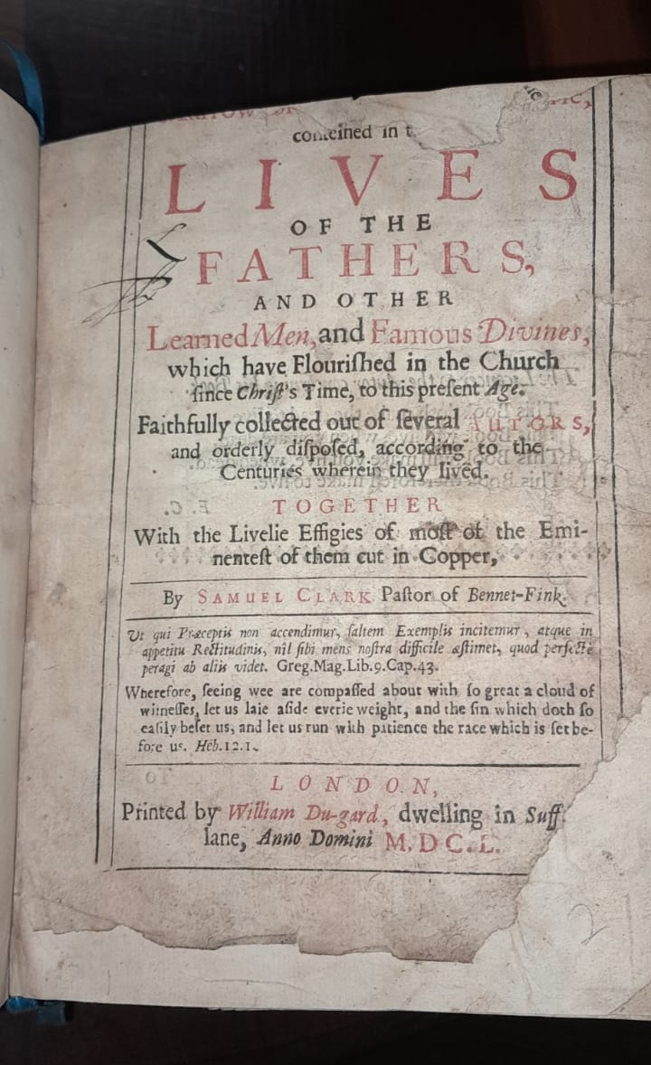 Samuel Clarke (or Clark), The Marrow of Ecclesiastical Historie, Conteined in the Lives of the Fathers (1650). - Image 14