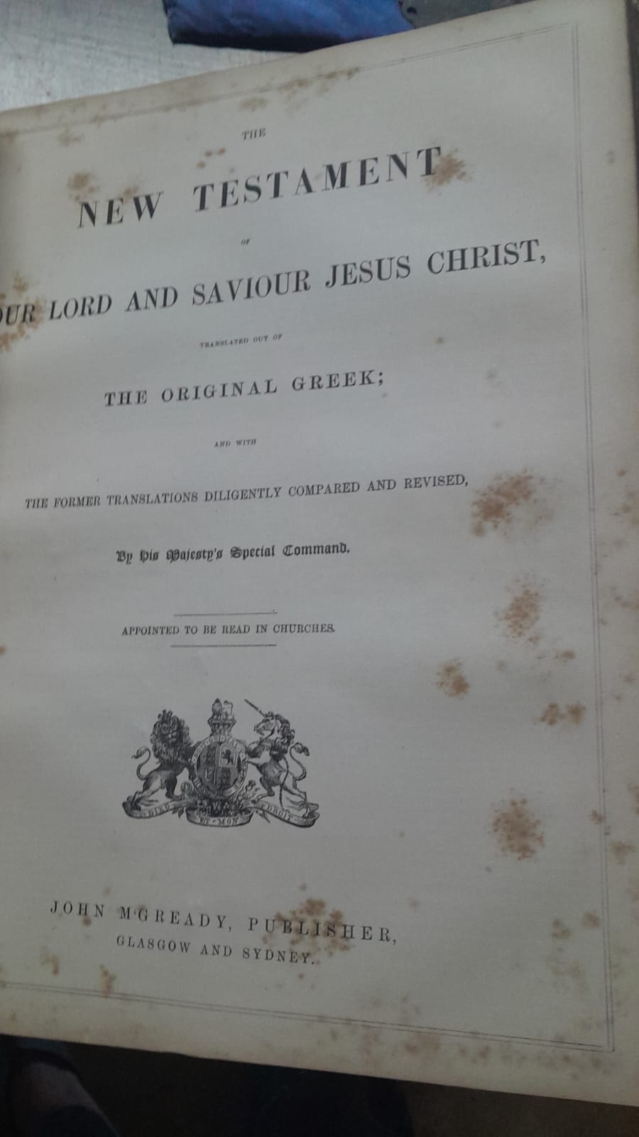 Holy bible scott henry 1850