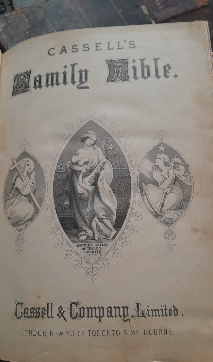 Cassell's Petter Galpin the Holy Family Bible Illustrated, Large Antique 1870