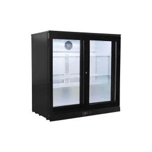 backbar under counter 2 door sliding fridge