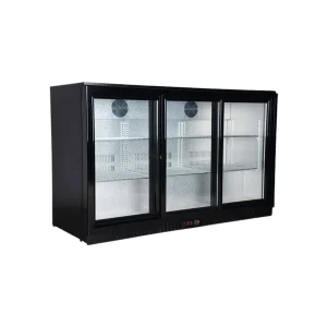 backbar under counter 3 door sliding fridge